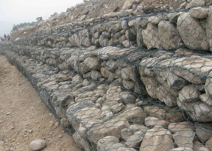 4x2x0.3 εξαγωνικός τρυπών Galfan Gabion διατηρώντας τοίχος πλέγματος καλωδίων σιδήρου κιβωτίων ντυμένος Znal 3