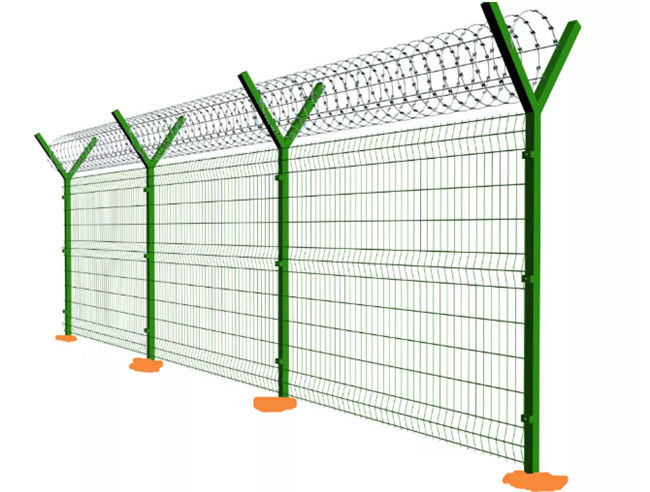 μετα αερολιμένας 358 50x100mm Υ PVC φρακτών ασφαλείας Bto22 που ντύνεται με το ξυράφι οδοντωτό - καλώδιο 1
