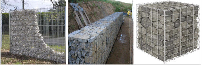 Το Galfan έντυσε το ενωμένο στενά πλέγμα 4mm Gabion διατηρώντας τοίχος κιβωτίων καλωδίων 200x100x50 1