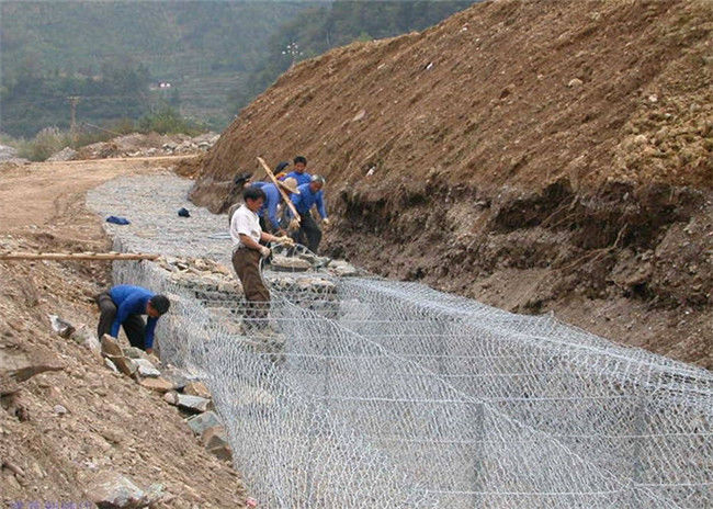 270g/M2 ντυμένος ο ψευδάργυρος έλεγχος Stone πλημμυρών Gabion πεδίων γέμισε 3m X 1m X 0.5m 2