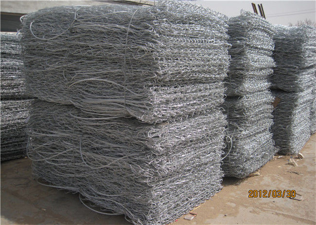 Το Al ZN Galfan έντυσε το εξαγωνικό πλέγμα καλωδίων Gabion 100x100x100mm που γαλβανίστηκε 0