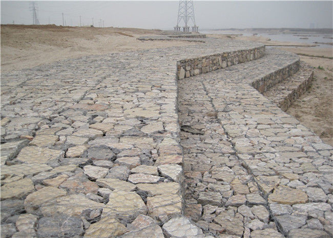 στρώμα 2.7mm 3x1x0.3m Gabion καλώδιο δικτύου που γαλβανίζεται για την προστασία κλίσεων 2