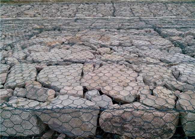 Το Al ZN Galfan έντυσε το εξαγωνικό πλέγμα καλωδίων Gabion 100x100x100mm που γαλβανίστηκε 2