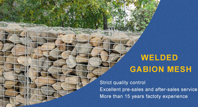 4mm αντι διάβρωση καλαθιών πλέγματος Gabion διαμέτρων ενωμένη στενά 2.0x1.0x0.5 0