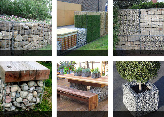 80 X 80mm καλώδιο 195 σιδήρου ενωμένο στενά Gabion τρόχισμα κήπων πλέγματος τετραγωνικό 1