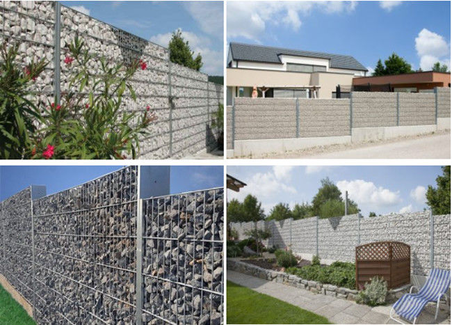 ενωμένο στενά Gabion διάμετρος πλέγμα 30cm 75x75mm 4mm φράκτης που γεμίζουν με τους βράχους 1