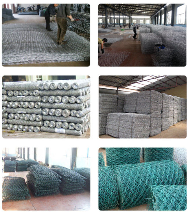 Εξαγωνικά καλάθια 60 X 80mm καλωδίων Gabion τύπων τρυπών υφαίνοντας για την κατασκευή διατηρώντας τοίχων 1