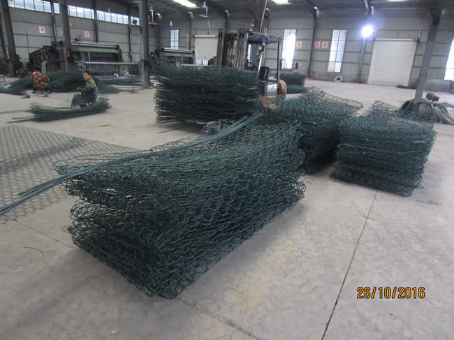 ντυμένο Gabion Reno PVC στρώμα 80mm X 100mm 4mm ανοίγοντας 2