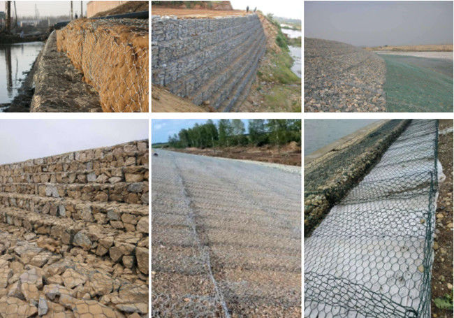 Καλάθια 3.7mm πλέγματος Gabion επιστρώματος PVC επεξεργασία Riverbank καλωδίων 2