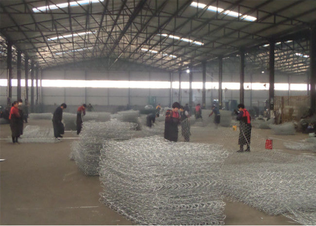 Υφαμένο καλάθι 2m X 1m X 1m πλέγματος Gabion τυποποιημένο μέγεθος που γαλβανίζεται εξαγωνικό 2