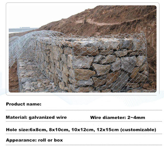 12*15cm πρόστιμο Galfan καλαθιών πλέγματος Gabion μετάλλων 5 συστροφής - καλάθια Gabion μετάλλων πλέγματος 0