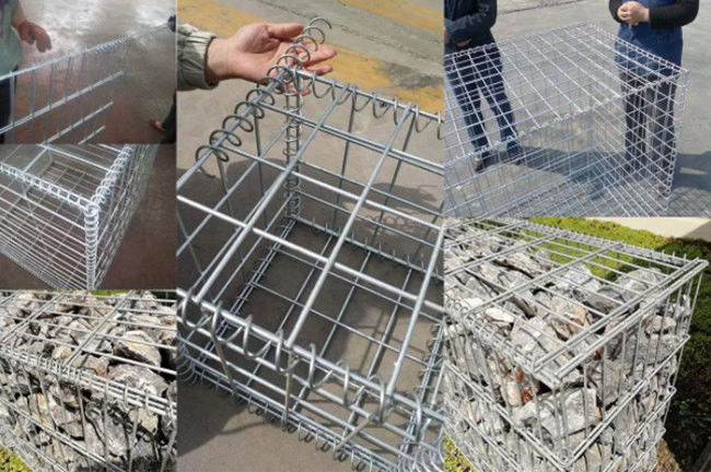 Το Galfan έντυσε το ενωμένο στενά πλέγμα 4mm Gabion διατηρώντας τοίχος κιβωτίων καλωδίων 200x100x50 0