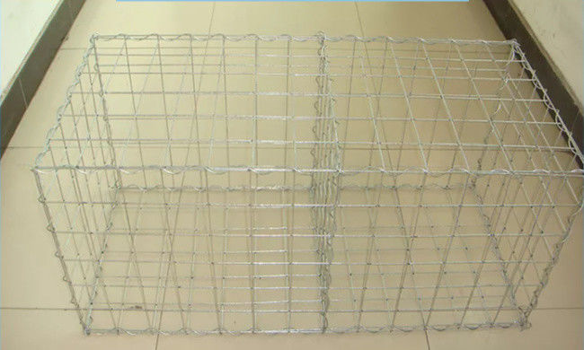 Πέτρινο ενωμένο στενά τοίχος πλέγμα Gabion 4mm κλουβιών τρύπα μετρητών 5x5 εκατ. καλωδίων 0