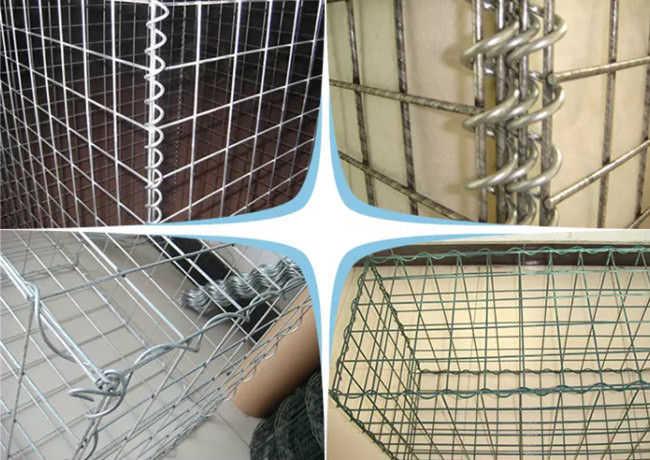 Πέτρινο ενωμένο στενά τοίχος πλέγμα Gabion 4mm κλουβιών τρύπα μετρητών 5x5 εκατ. καλωδίων 1