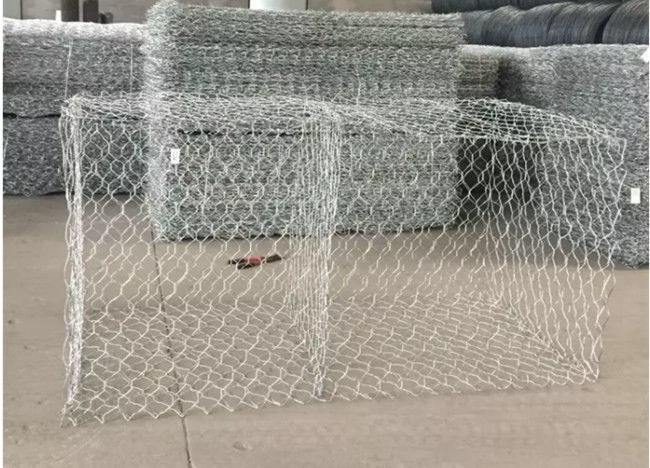 4x2x0.3 εξαγωνικός τρυπών Galfan Gabion διατηρώντας τοίχος πλέγματος καλωδίων σιδήρου κιβωτίων ντυμένος Znal 0