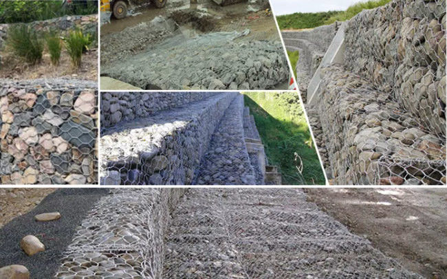 Υποβρύχιο Seawall που προστατεύει το ντυμένο Q195 πλέγματος Gabion ψευδάργυρος καλώδιο καλαθιών 3