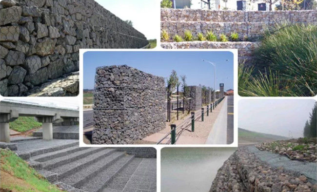 Το Astm A975 τυποποιημένο γεμισμένο βράχος Gabion εγκλωβίζει βαριά γαλβανισμένα 2x1x1m 2